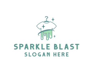 Tshirt Laundromat Sparkle logo design