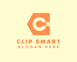 Business Letter C Tag logo design