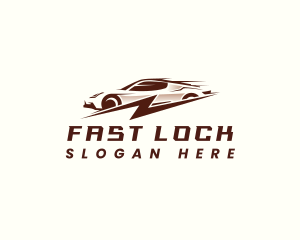 Fast Lightning Car logo design