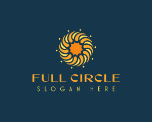 Golden Sun Circle logo design