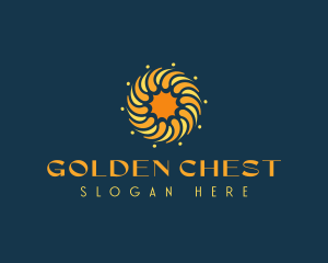 Golden Sun Circle logo design