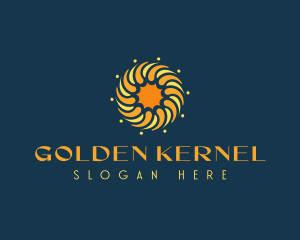 Golden Sun Circle logo design