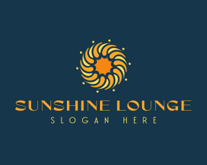 Golden Sun Circle logo design