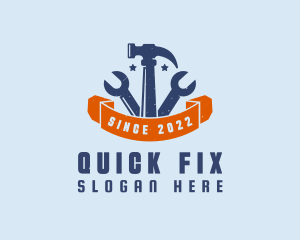 Hammer Wrench Fixing Tool logo design