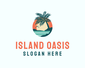 Tropical Beach Sunset logo