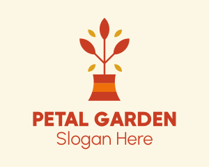 Autumn Pot Plant  logo design