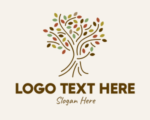 Autumn Outline Tree logo