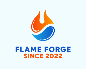 Fire Water Element logo design