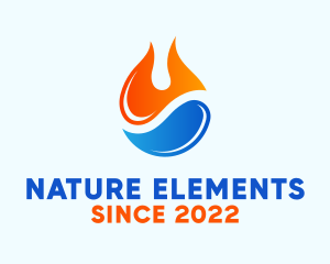 Fire Water Element logo design