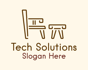 Table Chair Furniture Logo