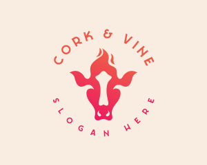 Cattle Flame Restaurant logo design