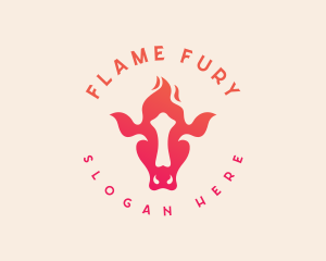 Cattle Flame Restaurant logo design