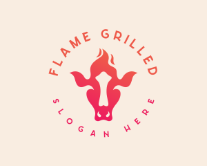 Cattle Flame Restaurant logo design