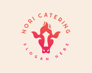 Cattle Flame Restaurant logo design