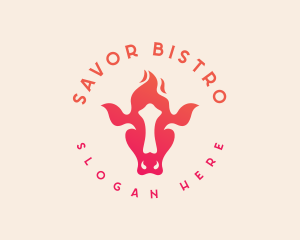 Cattle Flame Restaurant logo design