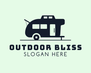 Outdoor Travel Trailer Van logo design