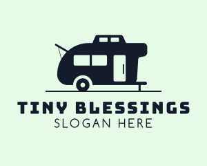 Outdoor Travel Trailer Van logo design