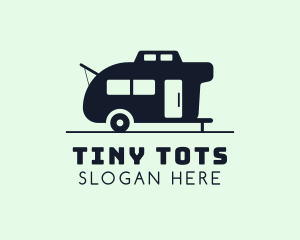 Outdoor Travel Trailer Van logo design