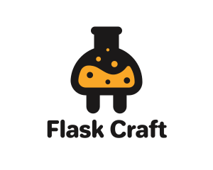 Laboratory Flask Plug logo design