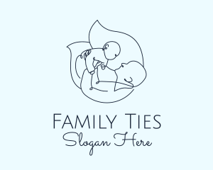 Parenting Line Art logo design