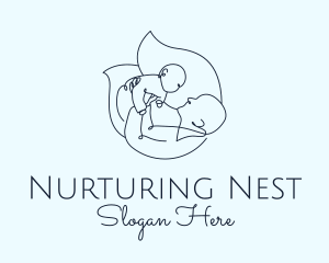 Parenting Line Art logo design