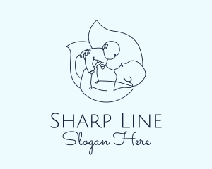 Parenting Line Art logo design