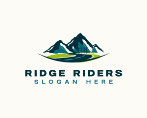 Mountain Roadway Travel logo design