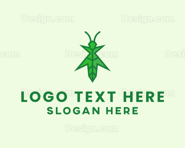 Nature Leaf Grasshopper Logo