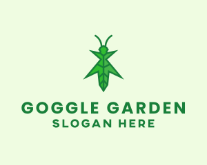 Nature Leaf Grasshopper  logo design