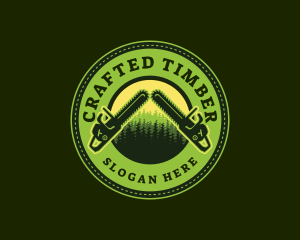 Forest Woodwork Chainsaw logo design