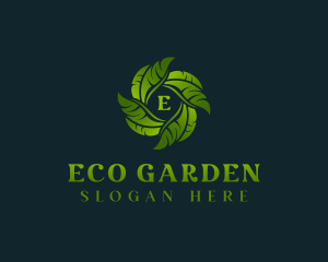 Eco Garden Leaves logo design