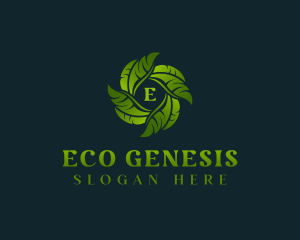 Eco Garden Leaves logo design