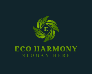 Eco Garden Leaves logo design