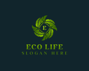 Eco Garden Leaves logo design