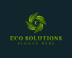 Eco Garden Leaves logo design