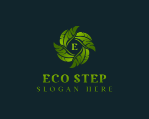 Eco Garden Leaves logo design