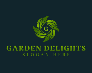 Eco Garden Leaves logo design