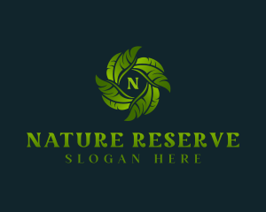 Eco Garden Leaves logo design