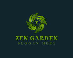 Eco Garden Leaves logo design