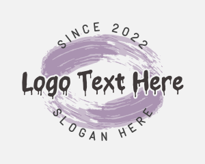 Purple Paint Graffiti Logo