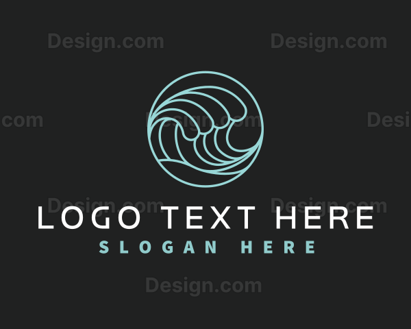 Abstract Wave Surf Logo