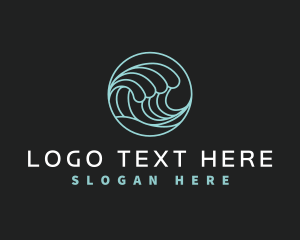 Abstract Wave Surf logo