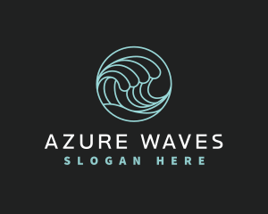 Abstract Wave Surf logo design