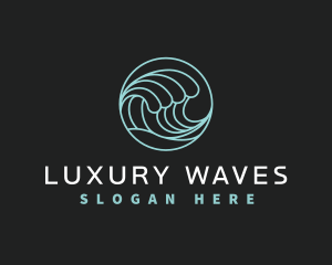 Abstract Wave Surf logo design