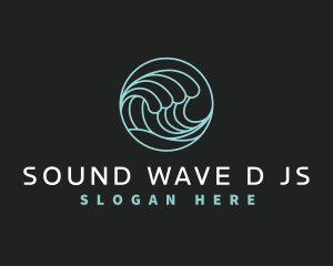 Abstract Wave Surf logo design