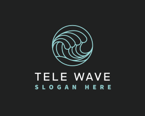 Abstract Wave Surf logo design