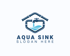 Pipe Plumbing Faucet logo design