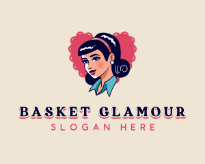 Pinup Retro Beauty logo design