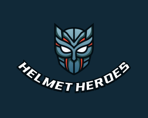 Mask Superhero Helmet logo design