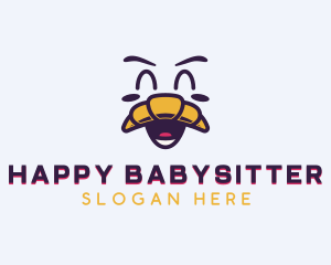 Happy Croissant Bake logo design